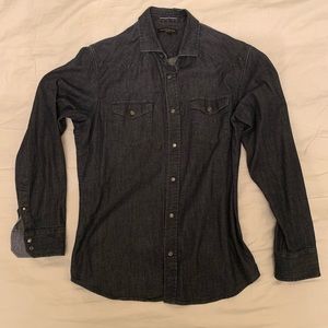 Banana Republic Men's Denim Dark Shirt Medium